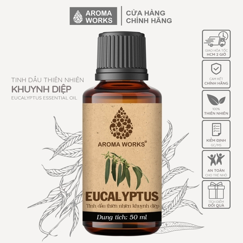 Tinh Dầu Thiên Nhiên Khuynh Diệp Aroma Works Essential Oil Eucalyptus