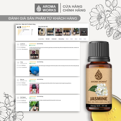 Tinh Dầu Thiên Nhiên Hoa Lài Aroma Works Essential Oil Jasmine