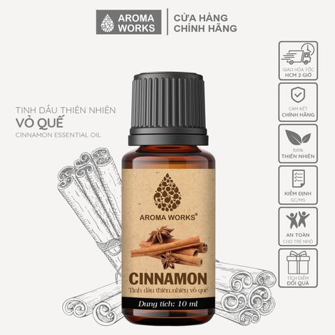 Tinh Dầu Thiên Nhiên Vỏ Quế Aroma Works Essential Oil Cinnamon