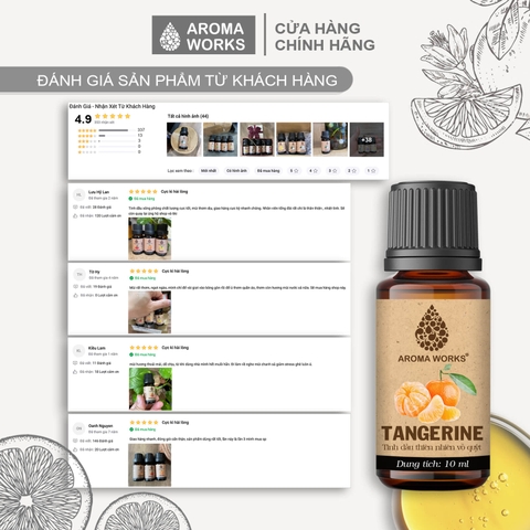 Tinh Dầu Thiên Nhiên Vỏ Quýt Aroma Works Essential Oil Tangerine