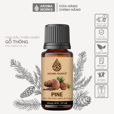 Tinh Dầu Thiên Nhiên Gỗ Thông Aroma Works Essential Oil Pine