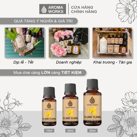 Tinh Dầu Thiên Nhiên Ngọc Lan Tây Aroma Works Essential Oil Ylang-Ylang