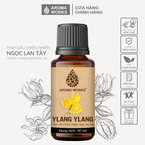 Tinh Dầu Thiên Nhiên Ngọc Lan Tây Aroma Works Essential Oil Ylang-Ylang