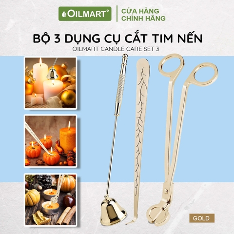 Bộ 3 Dung Cụ Cắt Tim Nến Oilmart Candle Care Set 3