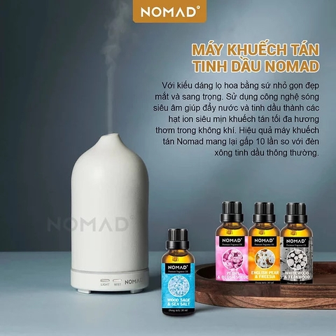 Máy Khuếch Tán Tinh Dầu Nomad Ceramic Ultrasonic Diffuser - 12W 100ml