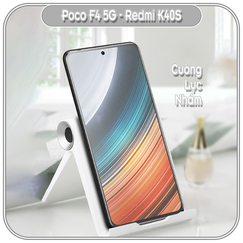 Kính cường lực cho Xiaomi Poco F4 - Redmi K40S nhám hạn chế vân tay Full viền Đen