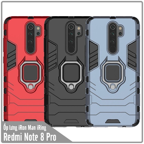 Ốp lưng cho Xiaomi Redmi Note 8 Pro iRON - MAN IRING Nhựa PC cứng viền dẻo chống sốc