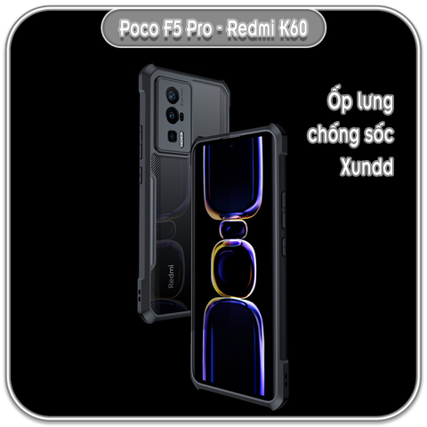 Ốp chống sốc XUNDD cho Poco F5 Pro - Redmi K60 - K60 Pro. lưng PC không bị ố vàng