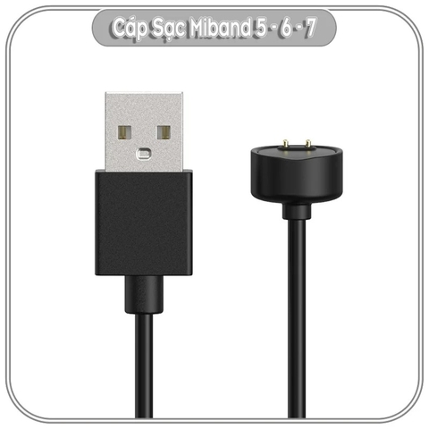 Cáp sạc USB cho Xiaomi Miband 5/6/7 hãng Mijobs