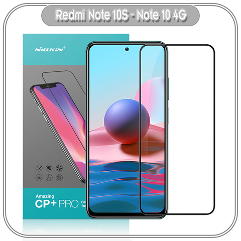 Kính cường lực Nillkin CP+ PRO cho Xiaomi Redmi Note 10S - Note 10 4G - FULL viền đen