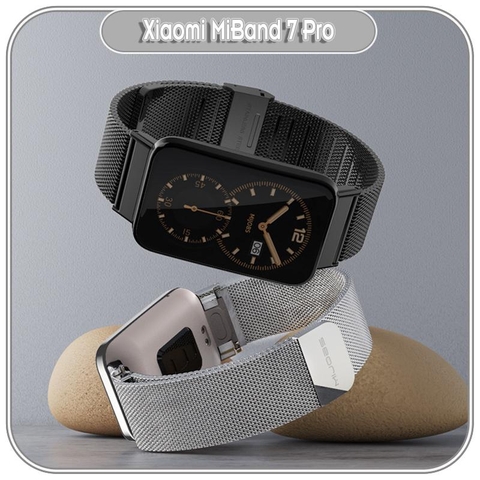 Dây kim loại nhuyễn khóa nam châm Xiaomi Miband 7 Pro hãng Mijobs