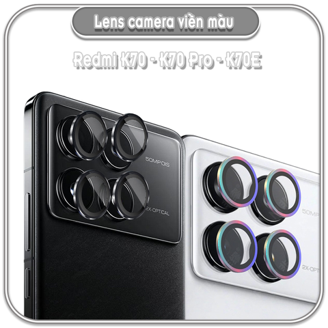 Dán lens camera Redmi K70 - K70 Pro - K70E, viền màu