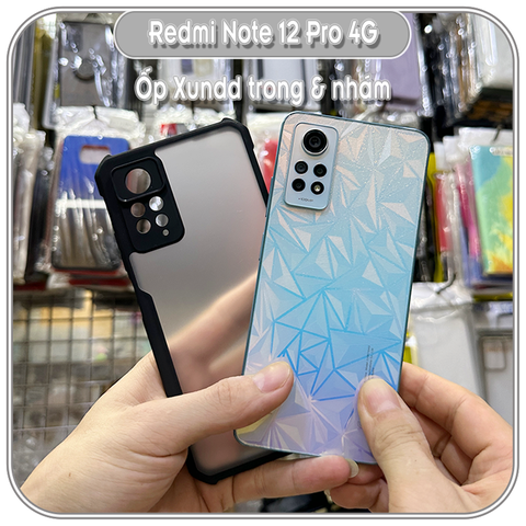 Ốp chống sốc XUNDD cho Redmi Note 12 Pro 4G, lưng PC không bị ố vàng