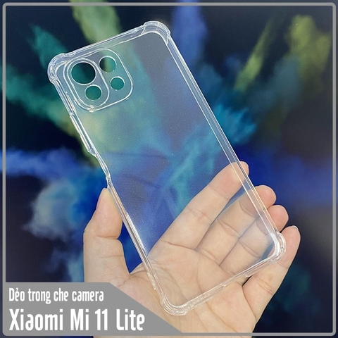 Ốp lưng cho Xiaomi Mi 11 Lite TPU Trong Suốt Che Camera