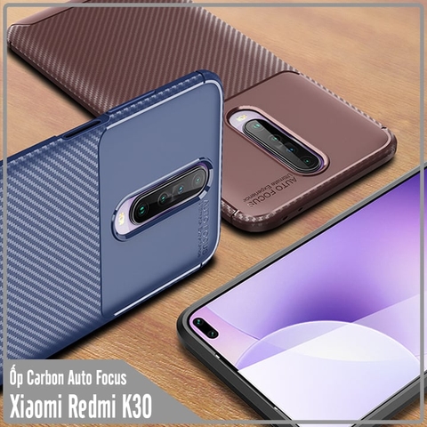 Ốp lưng Xiaomi Redmi K30 chống sốc Carbon Auto Focus