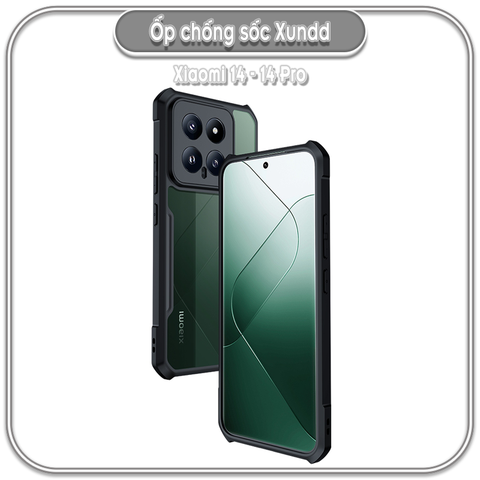 Ốp chống sốc Xundd Xiaomi 14 - 14 Pro, lưng PC không bị ố vàng