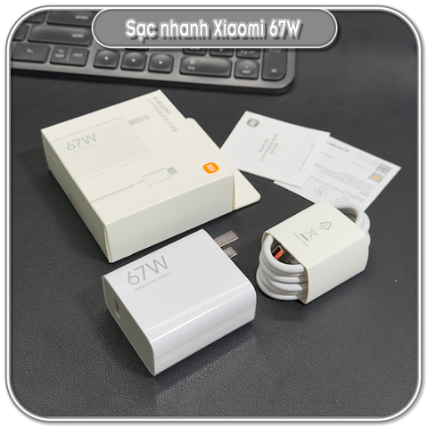 Bộ sạc siêu nhanh Xiaomi Mi Turbo charge 67W MDY-12-EF kèm cáp Type-C 6A - Hàng nhập khẩu