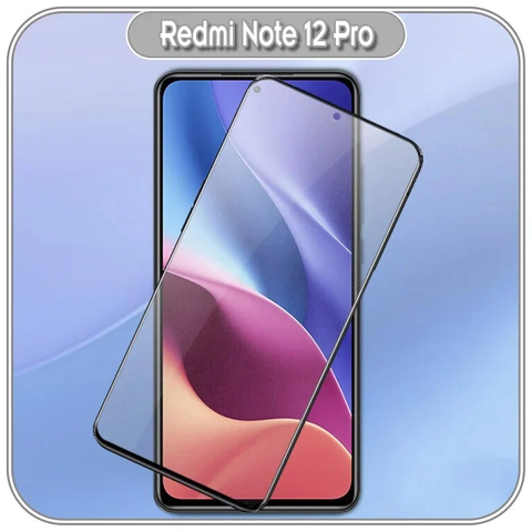 Kính cường lực cho Xiaomi Redmi Note 12 Pro chống vân tay - Full viền Đen