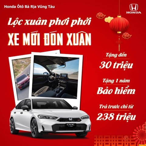 HONDA CIVIC: TẶNG ĐẾN 30 TRIỆU TIỀN MẶT
