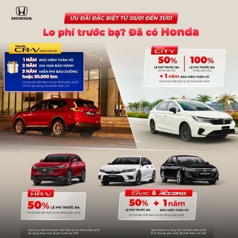 Lo phí trước bạ? Đã có Honda