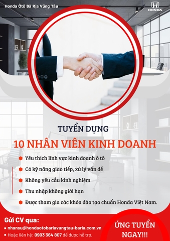 THÔNG BÁO TUYỂN DỤNG NHÂN VIÊN KINH DOANH