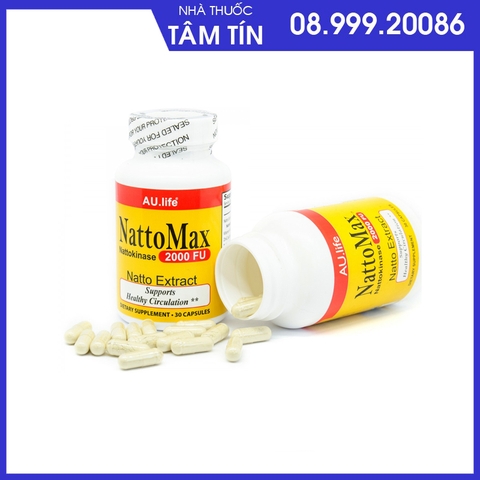 Nattomax Aulife lọ 30 viên nhập khẩu Mỹ Phòng chống tai biến, đột quỵ