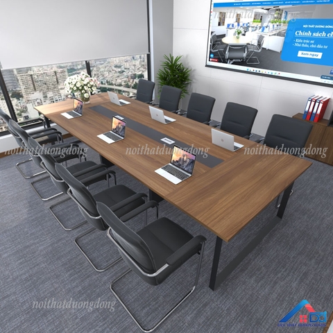 Bàn họp chân sắt tam giác hiện đại 3m6 - BH 48