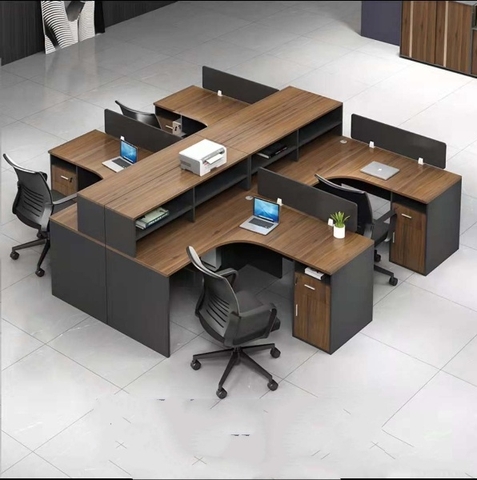 Cụm bàn làm việc cho 4 người hiện đại - CB 27