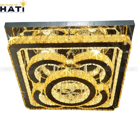 Đèn ốp trần pha lê vuông Alana