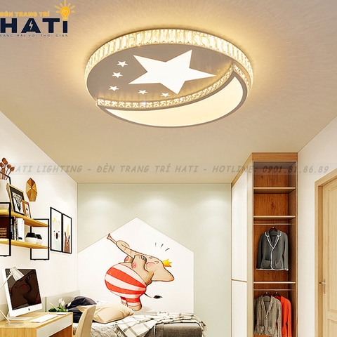Đèn ốp trần led ngôi sao mặt trăng