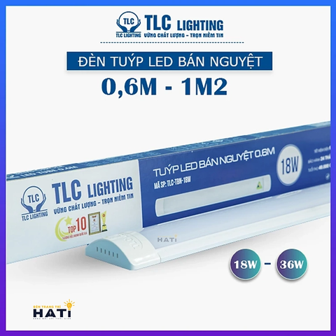 Đèn led tuýp bán nguyệt TLC 0.6-1.2m