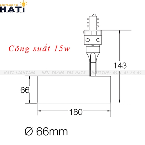 Đèn rọi ray nhôm Pluto 7w/15w