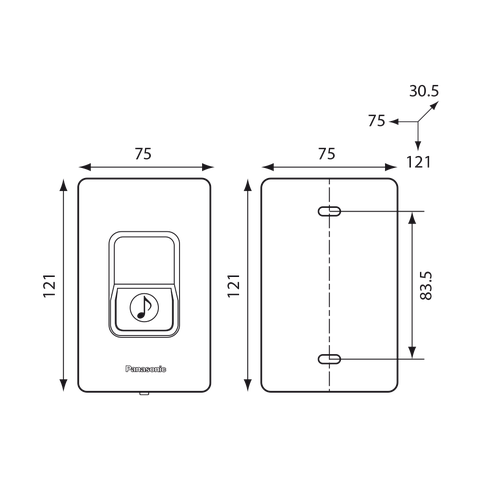 Nút chuông kín nước , Kết nối được 02 chuông EBG888