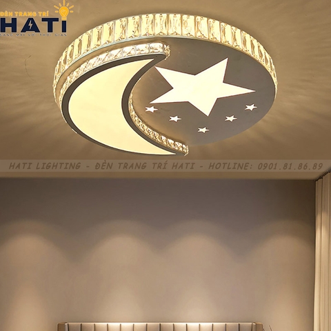 Đèn ốp trần led ngôi sao mặt trăng