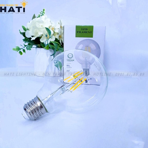 Bóng đèn thuỷ tinh G95 4w ánh sáng vàng