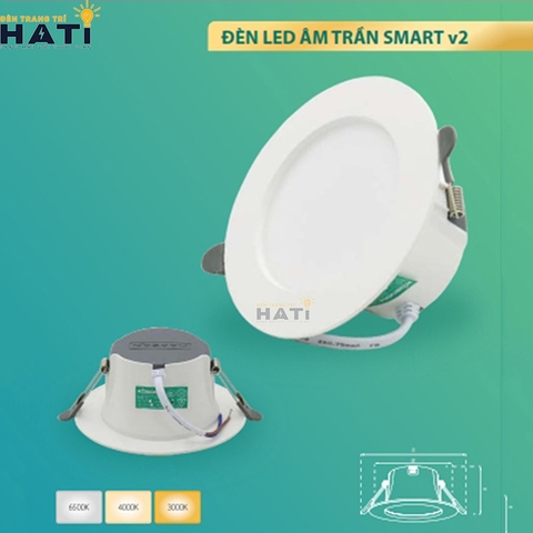 Đèn led âm trần Kosoom Smart 2, 5w-8w-12w-15w