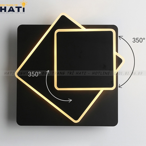 Đèn tường led Saku màu đen