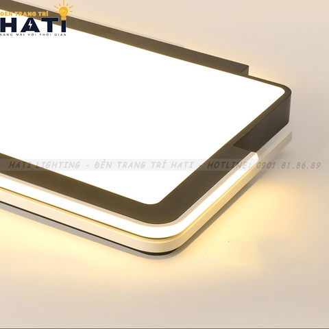 Đèn ốp trần led Akina viền đen