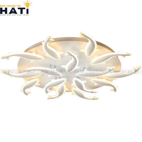 Đèn ốp trần led đàn cá bơi lội 15 cánh