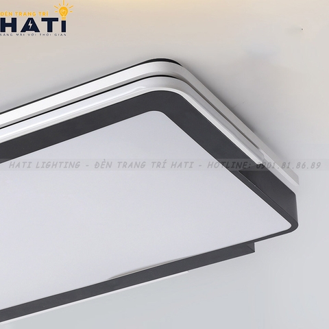 Đèn ốp trần led Akina viền đen