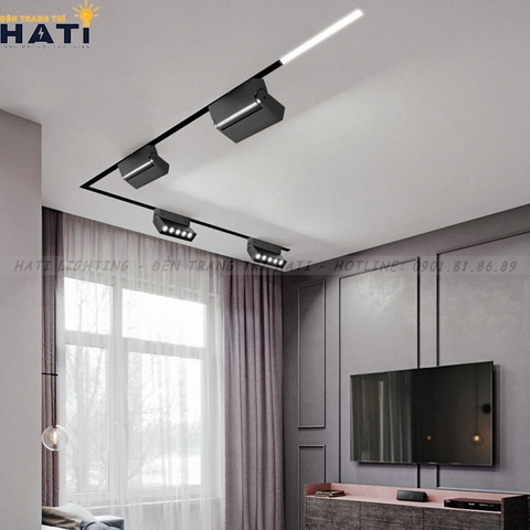 Đèn ray nam châm chiếu điểm gập 180 độ 6w