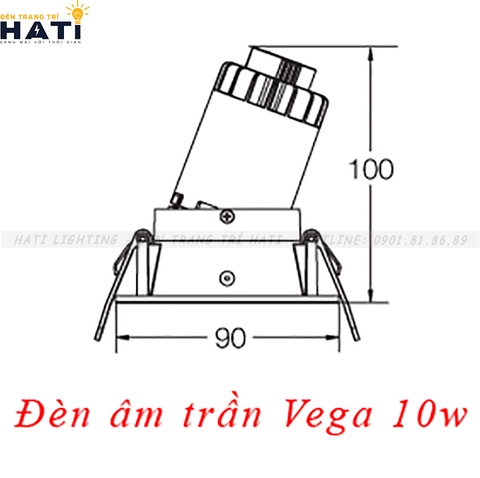 Đèn âm trần chiêu điểm Vega 10w