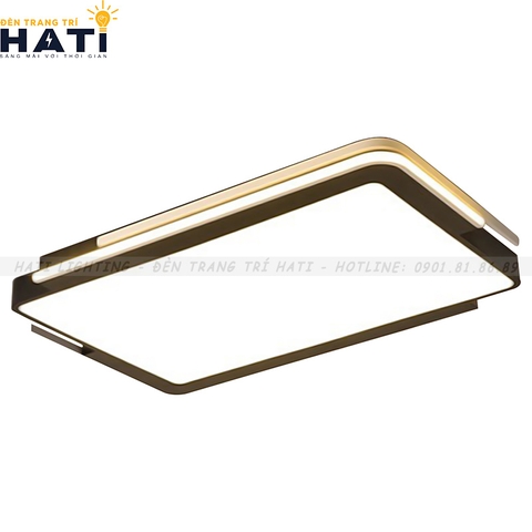 Đèn ốp trần led Akina viền đen