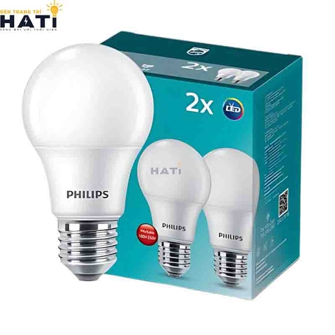 Bộ 2 đèn LED Philips Bulb Essential
