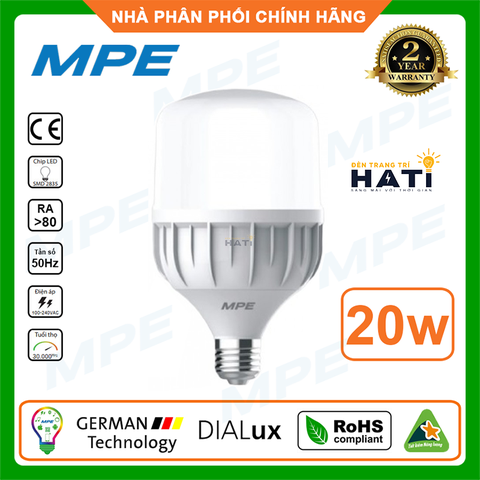 Bóng búp trụ MPE Seri LBD 20w