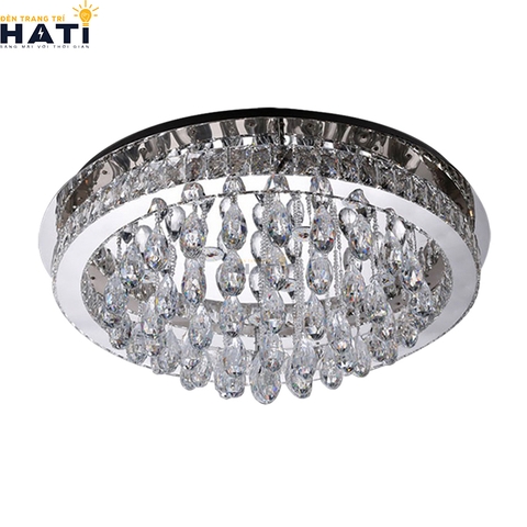 Đèn ốp trần pha lê tròn Hemilly
