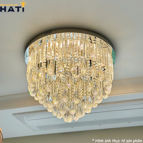 Đèn ốp trần pha lê tròn Natalia