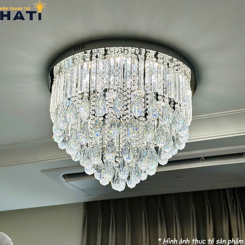 Đèn ốp trần pha lê tròn Natalia