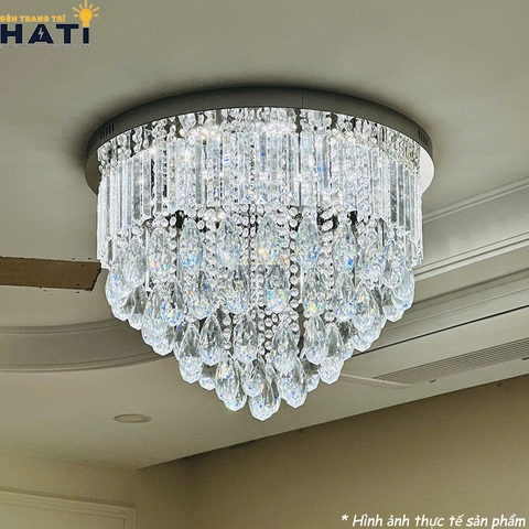 Đèn ốp trần pha lê tròn Natalia
