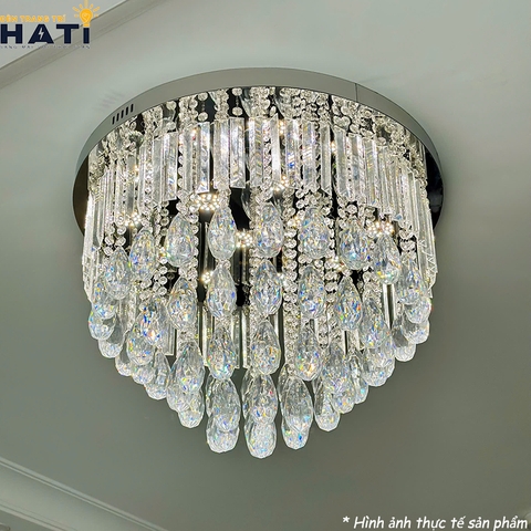 Đèn ốp trần pha lê tròn Natalia